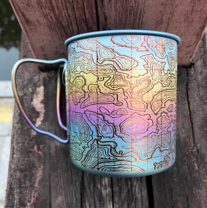 Anodized Titanium Single Mug 450 (MG-143)- ISOHYPSE