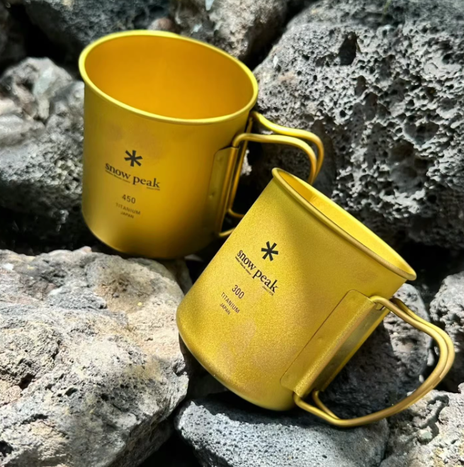 Anodized Titanium Single Mug 450 (MG-143)- Golden