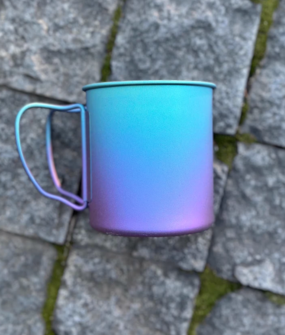 Anodized Titanium Single Mug 450 (MG-143)- CYBER PURPLEBLUE