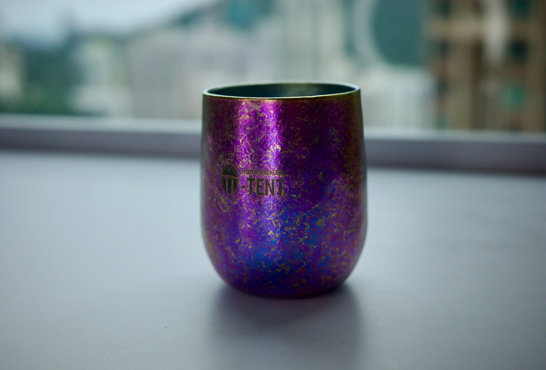 Anodizing Titanium Goose Egg Mug - Purple