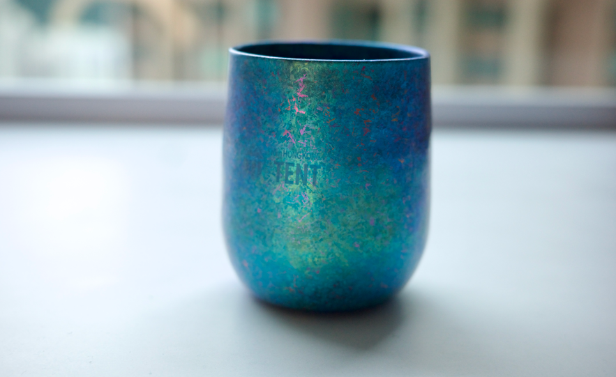 Anodizing Titanium Goose Egg Mug - BLUE GREEN