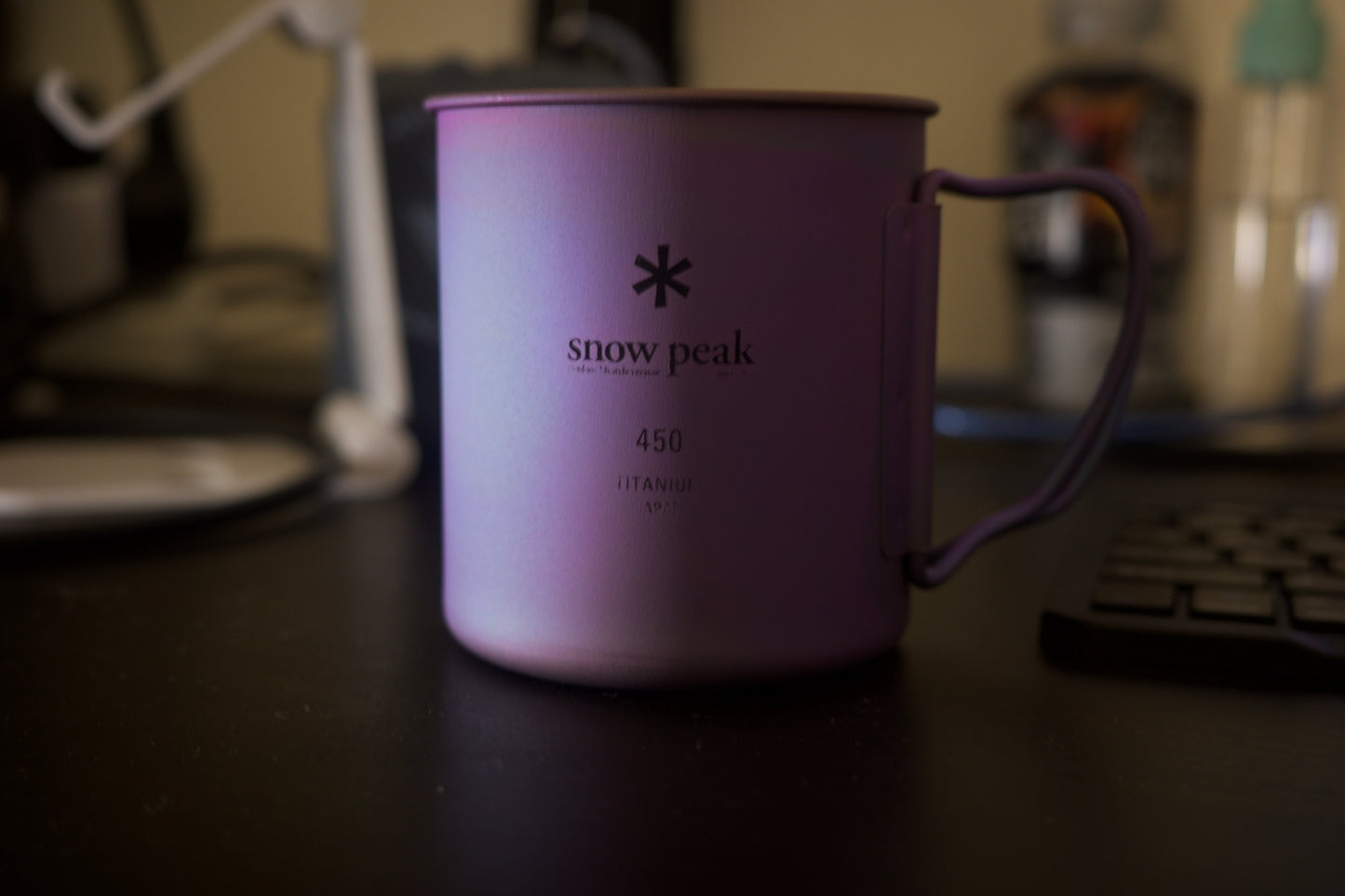 Anodized Titanium Single Mug 450 (MG-143)- Purple