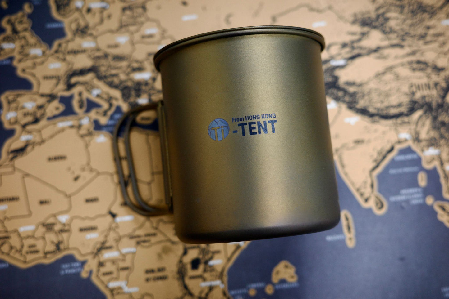 Ti TENT Anodized Titanium Single Mug 420ml - Brown