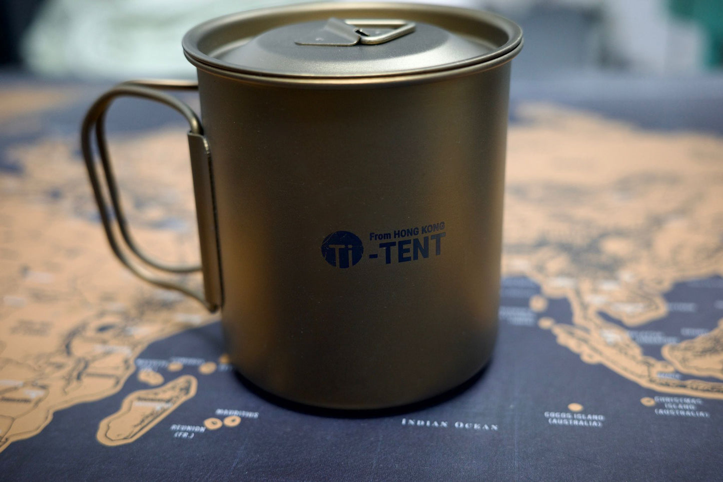 Ti TENT Anodized Titanium Single Mug 420ml - Brown