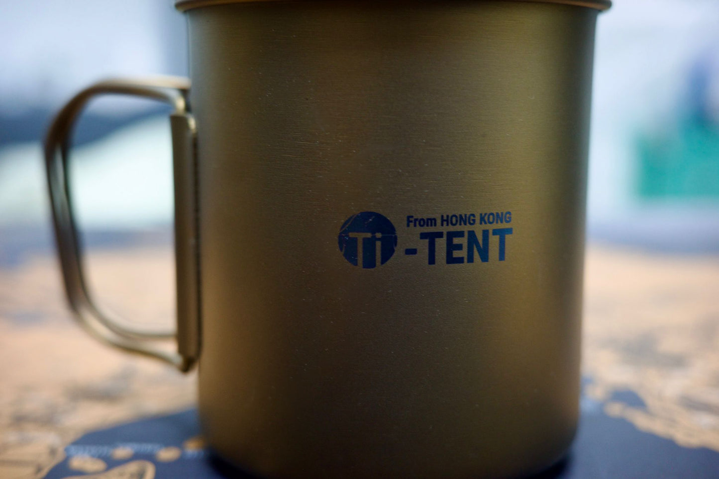 Ti TENT Anodized Titanium Single Mug 420ml - Brown