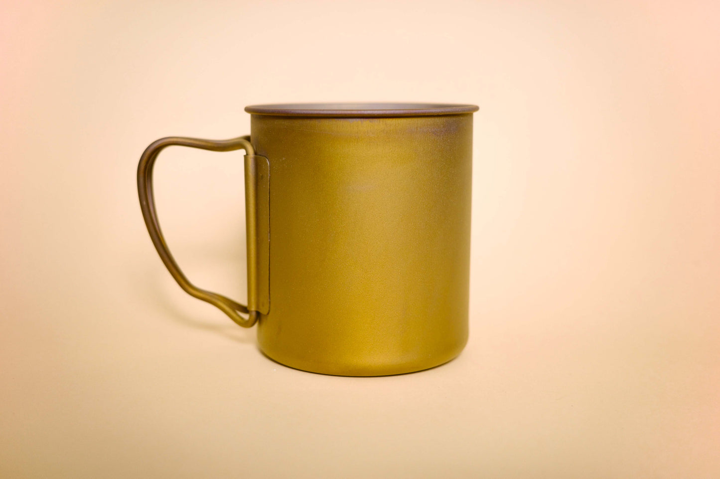 Anodized Titanium Single Mug 450 (MG-143)-Metallic Gold